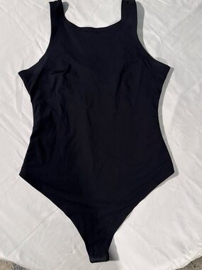 Classic Black Scoop Neck Bodysuit